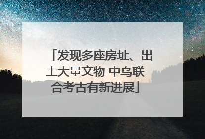发现多座房址、出土大量文物 中乌联合考古有新进展