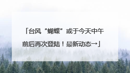 台风“蝴蝶”或于今天中午前后再次登陆！最新动态→