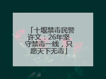 十堰禁毒民警许文：26年坚守禁毒一线，只愿天下无毒