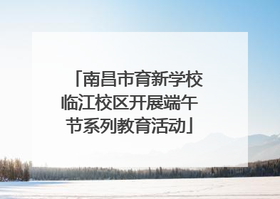 南昌市育新学校临江校区开展端午节系列教育活动