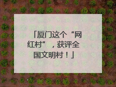 厦门这个“网红村”，获评全国文明村！