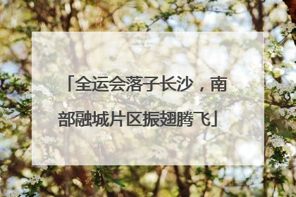 全运会落子长沙，南部融城片区振翅腾飞