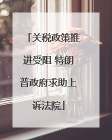 关税政策推进受阻 特朗普政府求助上诉法院
