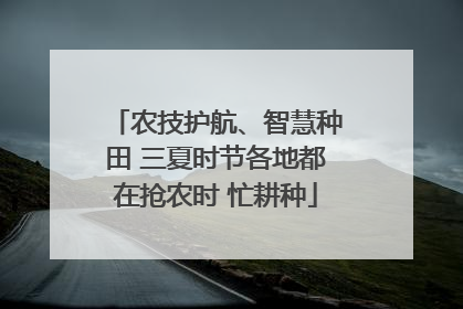 农技护航、智慧种田 三夏时节各地都在抢农时 忙耕种