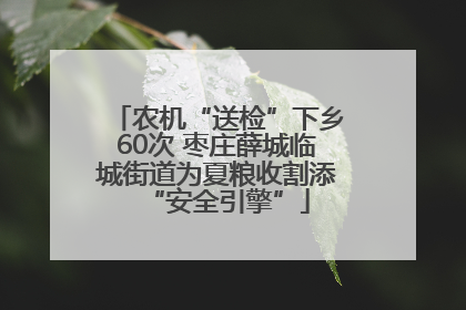 农机“送检”下乡60次 枣庄薛城临城街道为夏粮收割添“安全引擎”