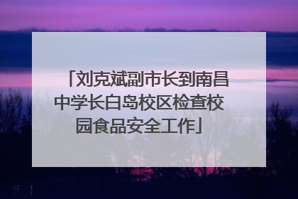 刘克斌副市长到南昌中学长白岛校区检查校园食品安全工作
