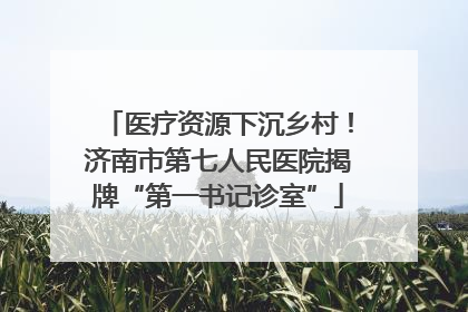 医疗资源下沉乡村！济南市第七人民医院揭牌“第一书记诊室”