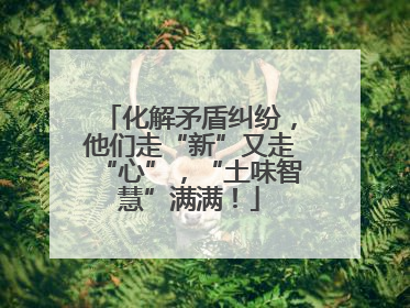 化解矛盾纠纷，他们走“新”又走“心”，“土味智慧”满满！