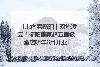 北向看衡阳｜双塔凌云！衡阳首家超五星级酒店明年6月开业