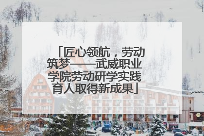匠心领航，劳动筑梦——武威职业学院劳动研学实践育人取得新成果