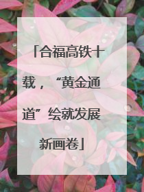 合福高铁十载，“黄金通道”绘就发展新画卷