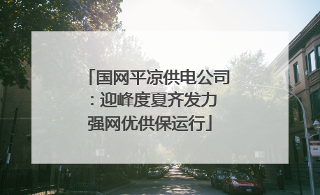 国网平凉供电公司：迎峰度夏齐发力 强网优供保运行