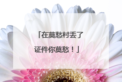 在莫愁村丢了证件你莫愁！
