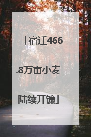 宿迁466.8万亩小麦陆续开镰