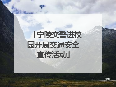宁陵交警进校园开展交通安全宣传活动