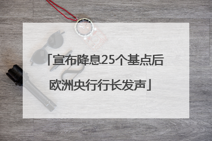 宣布降息25个基点后 欧洲央行行长发声