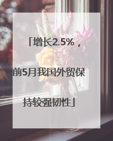 增长2.5%，前5月我国外贸保持较强韧性