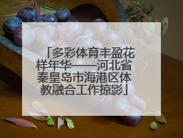 多彩体育丰盈花样年华——河北省秦皇岛市海港区体教融合工作掠影