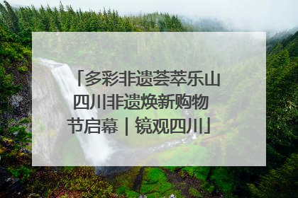 多彩非遗荟萃乐山 四川非遗焕新购物节启幕｜镜观四川