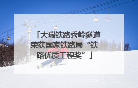 大瑞铁路秀岭隧道荣获国家铁路局“铁路优质工程奖”