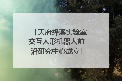 天府绛溪实验室交互人形机器人前沿研究中心成立