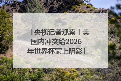 央视记者观察丨美国内冲突给2026年世界杯蒙上阴影