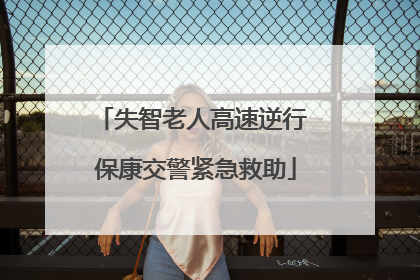 失智老人高速逆行 保康交警紧急救助