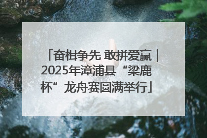 奋楫争先 敢拼爱赢｜2025年漳浦县“梁鹿杯”龙舟赛圆满举行