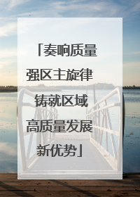 奏响质量强区主旋律 铸就区域高质量发展新优势