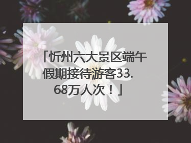 忻州六大景区端午假期接待游客33.68万人次！