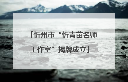 忻州市“忻青苗名师工作室”揭牌成立