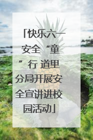 快乐六一 安全“童”行 道里分局开展安全宣讲进校园活动