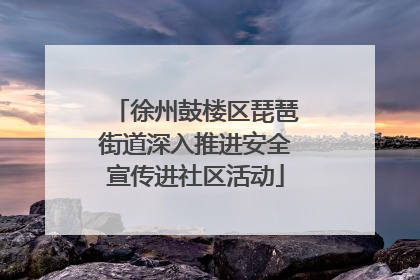 徐州鼓楼区琵琶街道深入推进安全宣传进社区活动