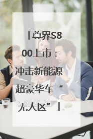 尊界S800上市：冲击新能源超豪华车“无人区”