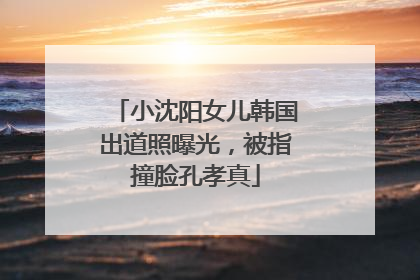 小沈阳女儿韩国出道照曝光，被指撞脸孔孝真