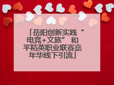 岳阳创新实践“电竞+文旅” 和平精英职业联赛嘉年华线下引流