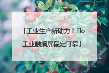 工业生产新助力！Elo 工业触摸屏稳定可靠