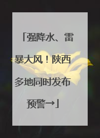 强降水、雷暴大风！陕西多地同时发布预警→