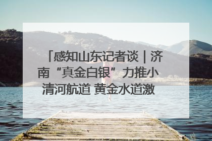 感知山东记者谈｜济南“真金白银”力推小清河航道 黄金水道激活区域经济新动能