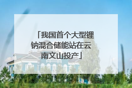 我国首个大型锂钠混合储能站在云南文山投产