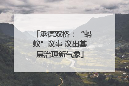 承德双桥：“蚂蚁”议事 议出基层治理新气象