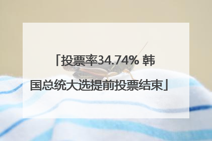 投票率34.74% 韩国总统大选提前投票结束