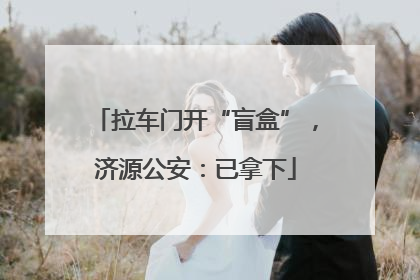 拉车门开“盲盒”，济源公安：已拿下