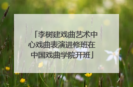 李树建戏曲艺术中心戏曲表演进修班在中国戏曲学院开班