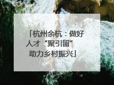 杭州余杭：做好人才“聚引留” 助力乡村振兴