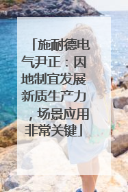 施耐德电气尹正：因地制宜发展新质生产力，场景应用非常关键