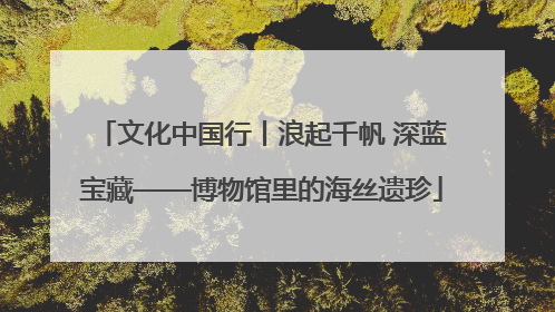 文化中国行丨浪起千帆 深蓝宝藏——博物馆里的海丝遗珍