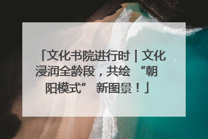 文化书院进行时｜文化浸润全龄段，共绘 “朝阳模式” 新图景！