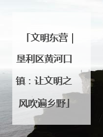 文明东营｜垦利区黄河口镇：让文明之风吹遍乡野