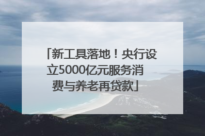 新工具落地！央行设立5000亿元服务消费与养老再贷款